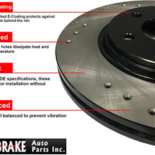 BK1604-4D Rear Premium E-Coat Drilled Rotors and Ultimate Ceramic Brake Pads and Hardware Kit