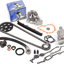 Evergreen TK3005WOPA Compatible With Nissan KA24E Timing Chain Kit with Oil Pump AISIN Water Pump