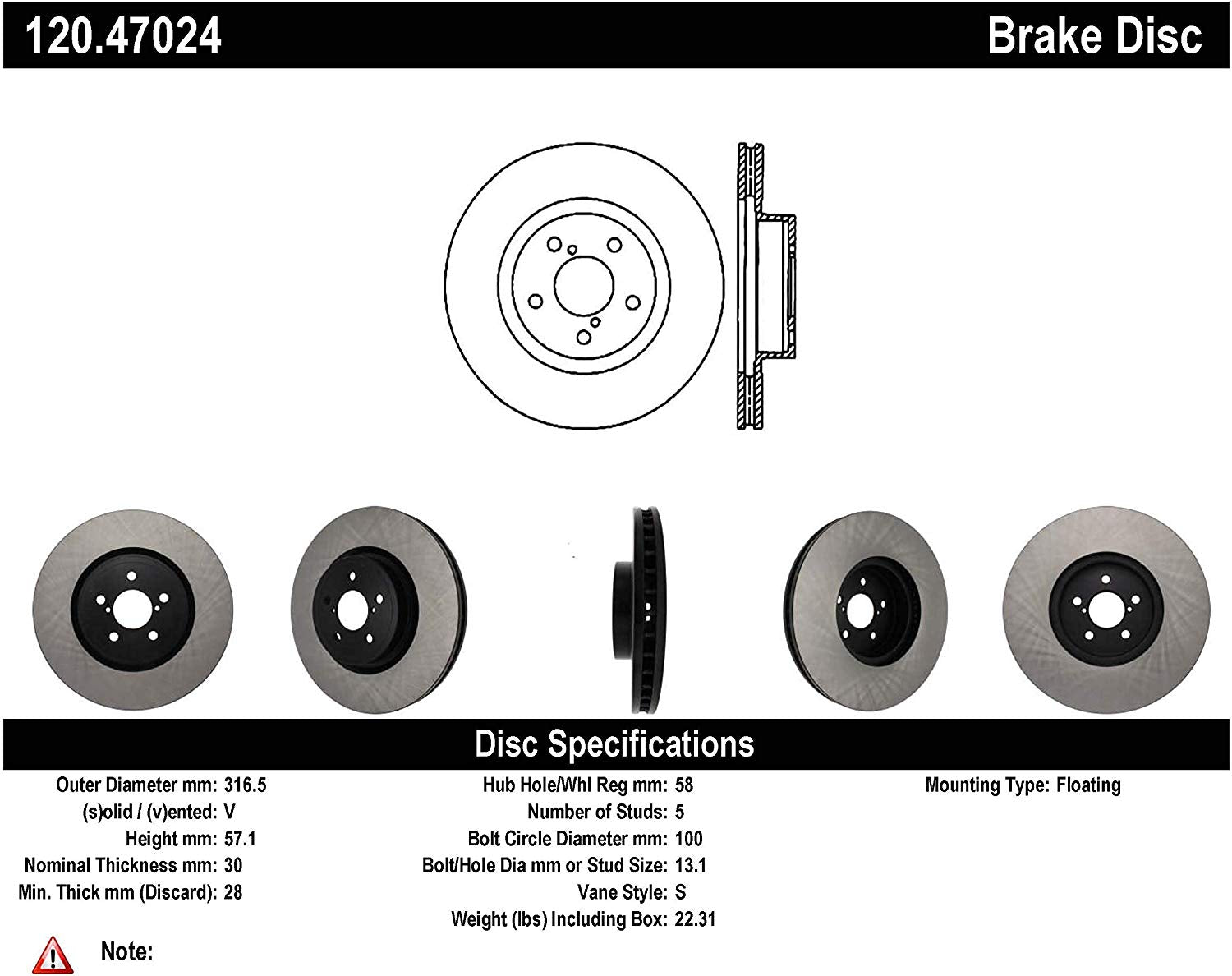 Stoptech 120.47024 Auto Part