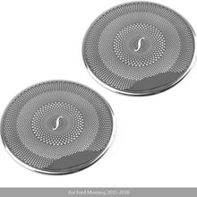 Artudatech 2PCS Car Stainless Steel Door Speaker Cover Frame Trim For Ford Mustang 15-18