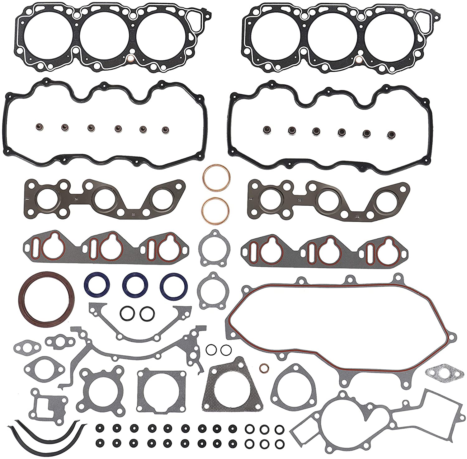 DNJ FGS6055 Full Gasket Set/For 01-04 Nissan/Frontier, Xterra 3.3L V6 SOHC Supercharged