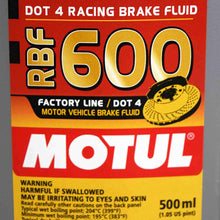 Motul (2 Pack) 100949 RBF 600 DOT 4 100% Synthetic Factory Line Racing Brake Fluid with Premium Motul Sticker (2)