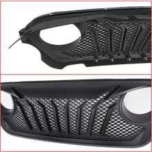 VZ4X4 Front Grill Mesh Grille Guard for 2018 2019 2020 Jeep Wrangler JL - Matte Black
