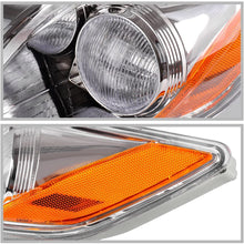 AUTOSAVER88 Headlight Assembly Compatible with 2007-2009 Toyota Camry Exclude Hybird Chrome Housing Amber Reflector Clear Lens Headlamps Replacement (Driver and Passenger Side)