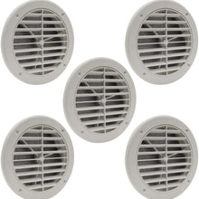 RecPro RV AC Vent 5" Side Vent | Optional Charcoal Filter | White | Camper AC Vent (5 Pack, No Charcoal Filter)