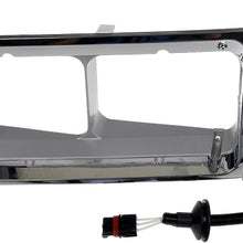 Dorman 889-5208 Driver Side Headlight Bezel for Select Freightliner Models, Chrome