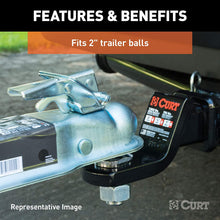 CURT 25100 Straight Tongue Trailer Coupler for 3-Inch Channel, 2-In Hitch Ball, 5,000 lbs