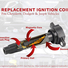 Ignition Coil Pack Set of 4 - Replaces 4606824AB, UF557, C1587, 5C1644, C-1587, GN10346 - Compatible with Dodge, Jeep & Chrysler Vehicles - 200, Sebring, Avenger, Caliber, Journey, Compass, Patriot