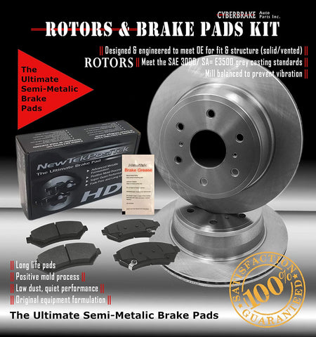 DK1604-7 Rear Rotors and Ultimate HD Semi-Metallic Brake Pads
