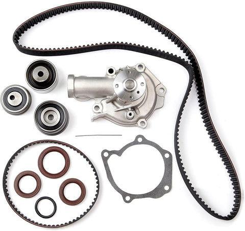 Timing Belt Water Pump Kit, ECCPP for 1999-2006 Hyundai Sonata Santa Fe Kia Optima 2.4L L4 DOHC 16 Valve Engine G4JS