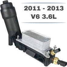 Engine Oil Cooler Assembly | V6 3.6L | 5184294AE for 2011-2013 Dodge Chrysler Jeep | Housing, Filter, Gaskets, Sensors, Bypass Valve & Spring