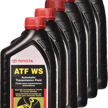 Toyota 6 Pack 00289-ATFWS Automatic Transmission Fluid, 192 Ounces, 6 Pack, 192 Ounces, 6 Pack