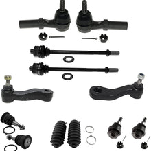 Detroit Axle - New 10pc Steering Kit Upper & Lower Ball Joints + Pitman & Idler Arms + Inner & Outer Tie Rod for 3-Groove Pitman Arm Models