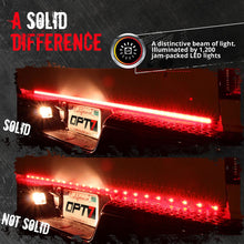 OPT7 60" Redline Triple LED Tailgate Light Bar w/Sequential RED Turn Signal - 1,200 LED Solid Beam - Weatherproof No Drill Install - Full Function Reverse Brake Running 2yr Warranty
