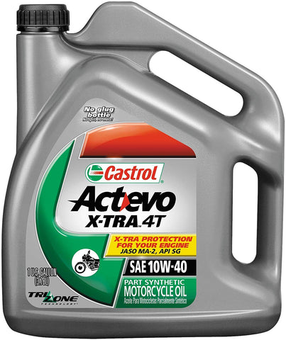 Castrol 10W40 Actevo X-tra 4T Motorcycle Oil - 1 Gallon 3166 (packagin may vary)