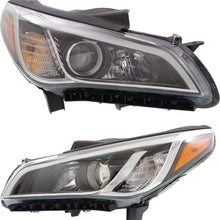 Headlight Assembly Compatible with 2015-2017 Hyundai Sonata Halogen Passenger and Driver Side
