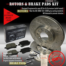 DK1604-3D Rear Drilled Rotors and Ultimate HD Semi-Metallic Brake Pads and Hardware Set Kit