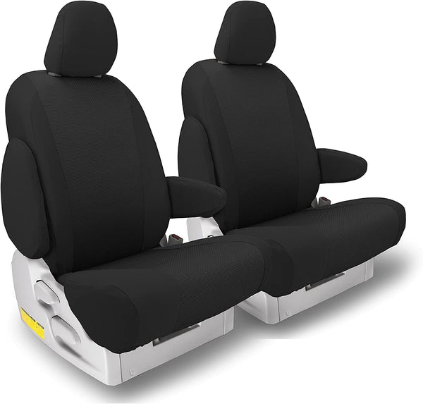 Front Seats: ShearComfort Custom OEM Seat Covers for Toyota Corolla (2020-2020) in Taupe for Regular Buckets w/Adjustable Headrests (L, LE, Hybrid, or XLE Models Only)