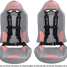 UTVMA 2 4-Point Harnesses w/ 2 RZR Seat Pass-Through and 1 Seat Belt Override Clip