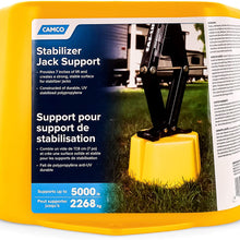 Camco Yellow Stabilizer Jack Support - Provides a Sturdy, Durable Surface for Stabilizer Jacks | Offers 7" of Lift| Constructed with Durable UV Resistant Material - (44424)