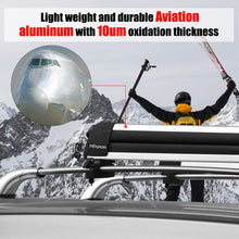 PEXMOR 2 PCS 31" Ski & Snowboard Roof Racks, Universal Aviation Aluminum Ski Snowboard Car Carrier Lockable Ski Mount for 4 Pairs of Skis or 2 Snowboards, Fit Most Vehicles Equipped Cross Bars