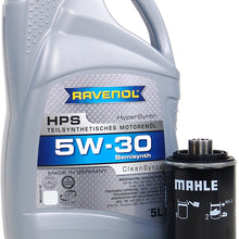 Blau J1A5087-F Motor Oil Change Kit - Compatible with 2008-09 VW Golf V w/ 4 Cylinder 2.0T Engine – 5w30 (GTI)