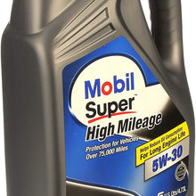 Mobil Super 5W-30 High Mileage Motor Oil 5 qt.