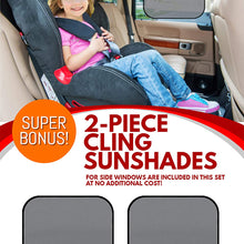 Windshield Sun Shade with Bonus 2 Pack Cling Sunshades. 210T Reflective Fabric Blocks Sun and Keeps Your Vehicle Cool. Foldable Sun Shield for Car Windshield. Windshield Sunshade (Universal Fit)