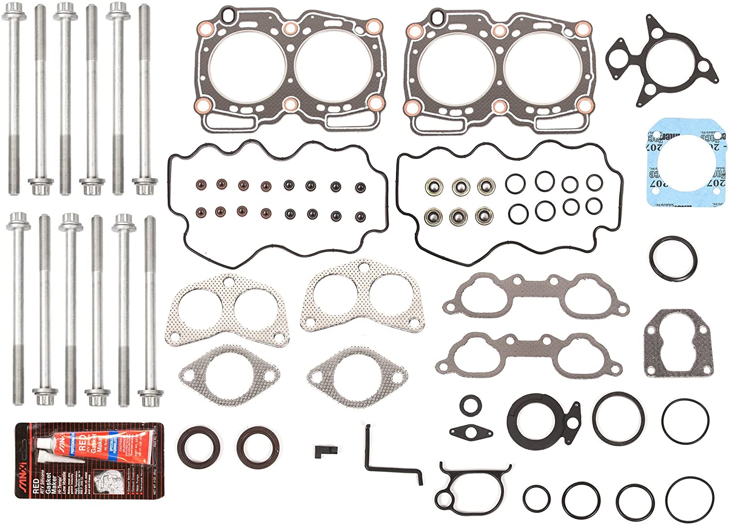 Evergreen HSHB9002 Cylinder Head Gasket Set Head Bolt