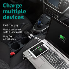 Car Power Inverter Car Charger 150W DC 12V to 110v AC Car Inverter with 3.1A Dual USB Charger (Black)