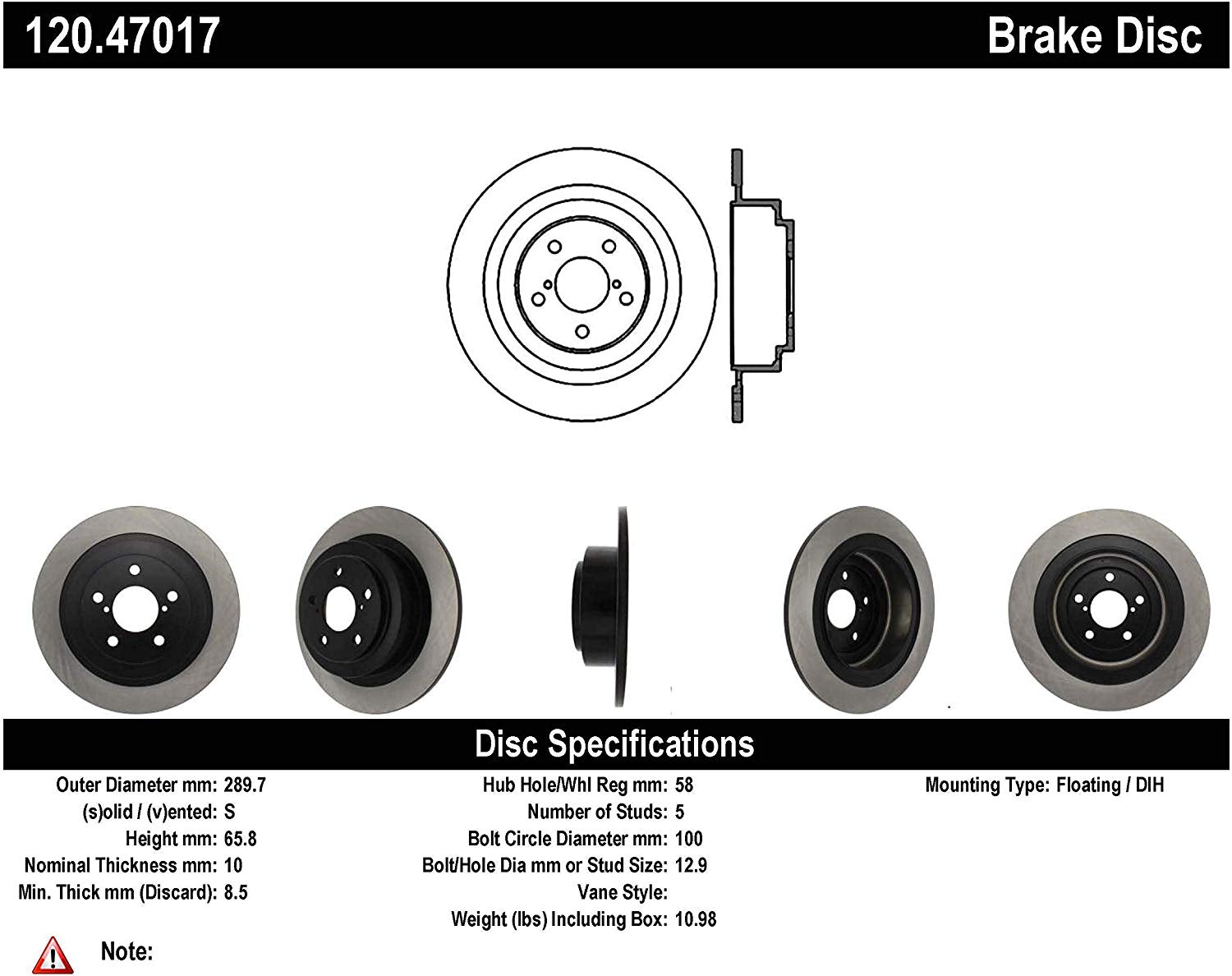 Stoptech 120.47017 Auto Part