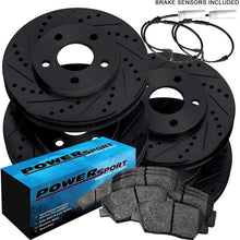 Fit 2007-2010 BMW X5,X6 Black Full Kit Brake Rotors Kit+Ceramic Brake Pads