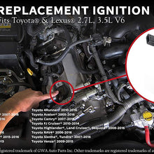 Ignition Coil - Replaces 90919-A2007 - Compatible with Toyota, Lexus & Scion 2.7L, 3.5L V6 Vehicles - Coil Pack Fits, Camry V6, Avalon, Sienna, Rav4 and more