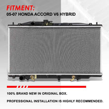 Replacement for 05-07 Honda Accord V6 Hybrid 1-1/4 inches Inlet OE Style Aluminum Direct Replacement Racing Radiator