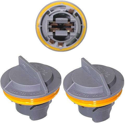 APDTY 034145 Tail Lamp Light Bulb Plastic Socket Holder Pack Of 3 Fits Rear Left or Right Turn Signal Brake or Reverse Light For Chrysler Plymouth Dodge Jeep (Taillight 3-Pack, Replaces 4676589)