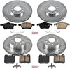 Power Stop K835 Front & Rear Brake Kit with Drilled/Slotted Brake Rotors and Z23 Evolution Ceramic Brake Pads