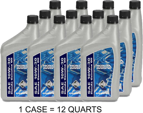 Honda Marine 08207-10W30MFC-W Genuine 4-Stroke SAW 10W-30 Motor Oil (Case of 12 Quarts )