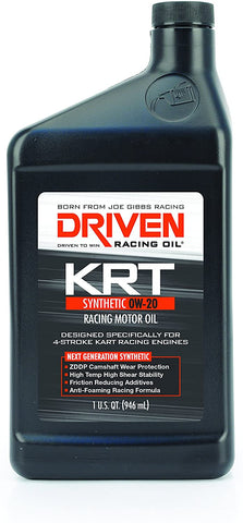 Driven Racing Oil 03406 KRT 4 Stroke Karting Oil (0w-20 Quart), 1 quart