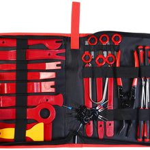 Manfiter 38Pcs Trim Removal Tool, Pry Kit Car Panel Tool Radio Removal Tool Kit, Auto Clip Pliers Fastener Remover Pry Tool Kit, Car Upholstery Repair Kit, Prying Tool Kit with Storage Bag