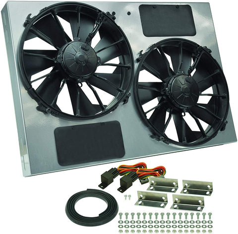 Derale Performance 16927 Gray/Black High Output Dual Radiator Fan