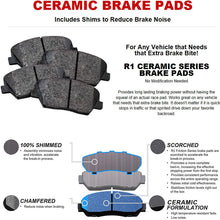 For Tucson, Elantra, Sportage Front Black Brake Rotors+Ceramic Brake Pads