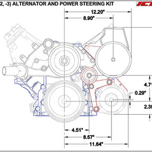 ICT Billet LS Truck Alternator Bracket Low Mount and Power Steering Pump Bracket LSX LS3 LQ4 LQ9 L33 LS3 Billet 551669-3