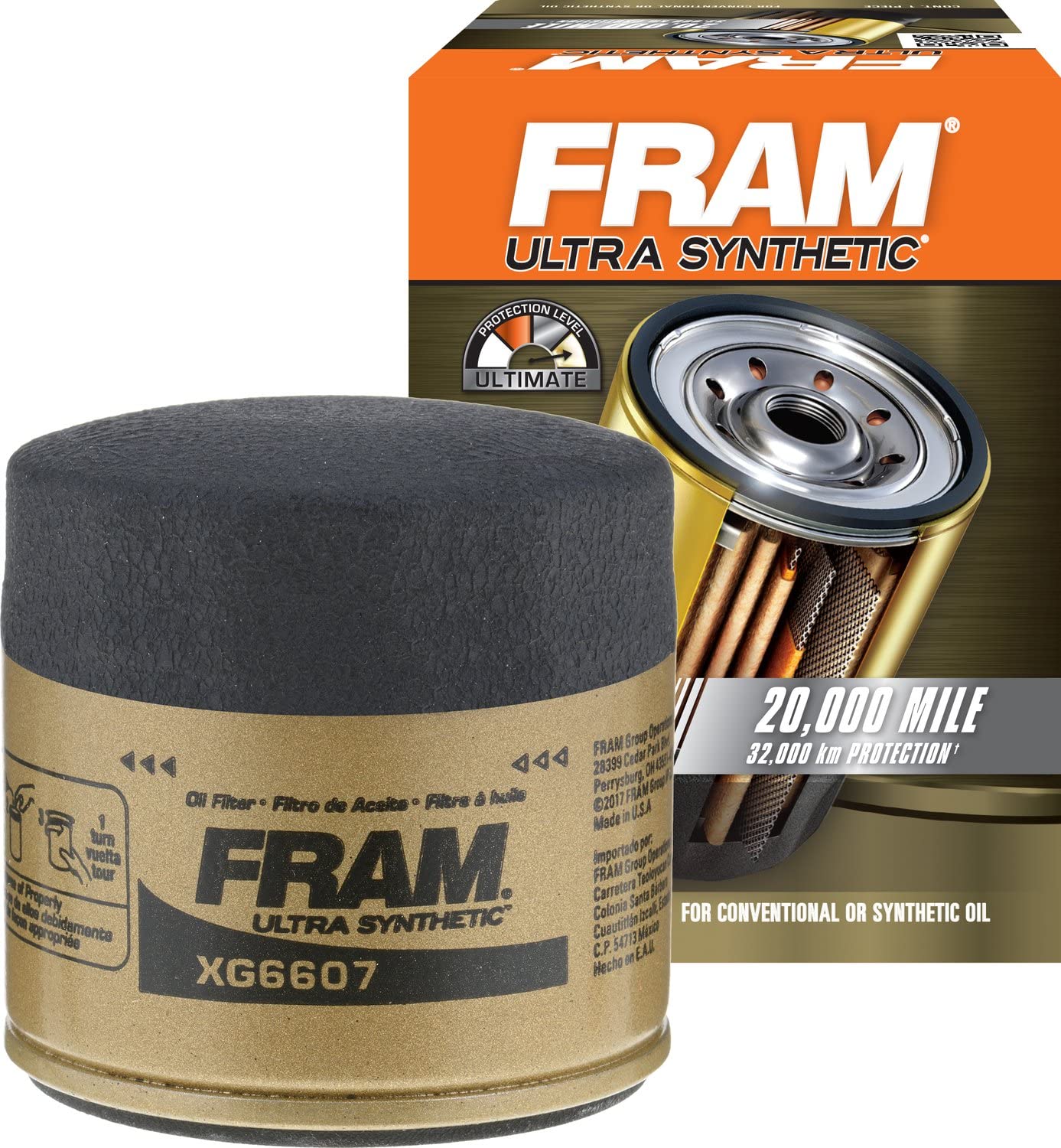 FRAM XG6607 Ultra Synthetic Spin-On Oil Filter with SureGrip