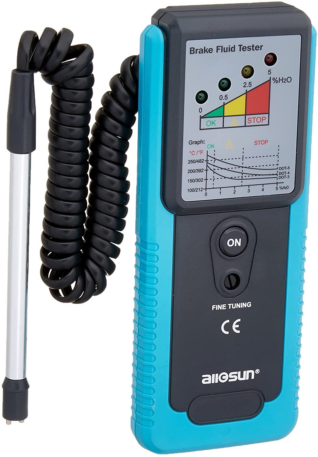 ALLOSUN All-Sun EM283A Auto Brake Fluid Tester, 1 Pack