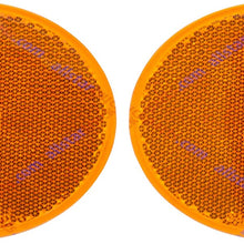 [ALL STAR TRUCK PARTS] Class A 3-3/16" Round Reflector with Center Mounting Hole - 2 Pack for Trailers, Trucks, Automobiles, Mail Boxes, Boats, SUV's, RV's, Industrial Applications (Red, 2)