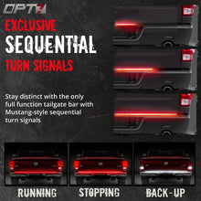 OPT7 48" Redline Triple LED Tailgate Light Bar w/Sequential RED Turn Signal - 780 LED Solid Beam - Weatherproof No Drill Install - Full Function Reverse Brake Running 2yr Warranty