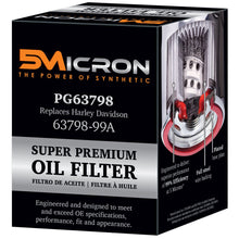 5Micron PG63798 Full Synthetic Oil Filter | Compatible with 1997-02 Buell M2 Cyclone, M2L Cyclone, 1996-98 S1 Lightning, 1995-96 S2 Thunderbolt, 1996 S2T Thunderbolt, 2012-16 Harley Davidson FLD Switchback