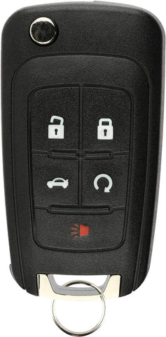 KeylessOption Keyless Entry Car Remote Uncut Flip Key Fob Replacement for Chevy Buick GMC OHT01060512