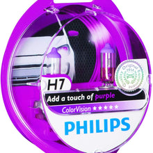 Philips ColorVision H7 Halogen Headlight (Purple), 2 Pack