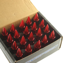 JDMSPEED New Red 20PCS M12X1.5 Cap Spiked Extended Tuner 60mm Aluminum Wheels Rims Lug Nuts